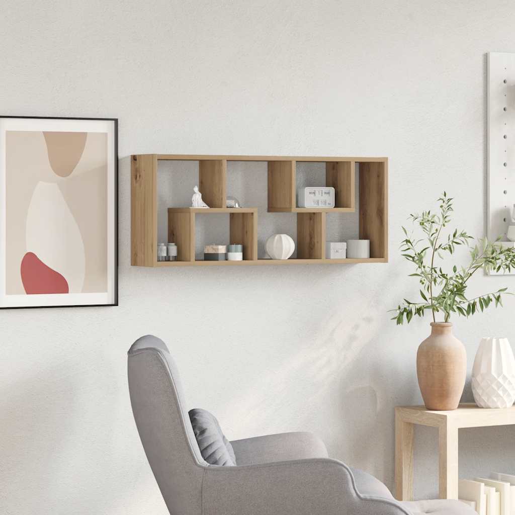 Wandregal Artisan-Eiche 36 x 16 x 90 cm Holzwerkstoff