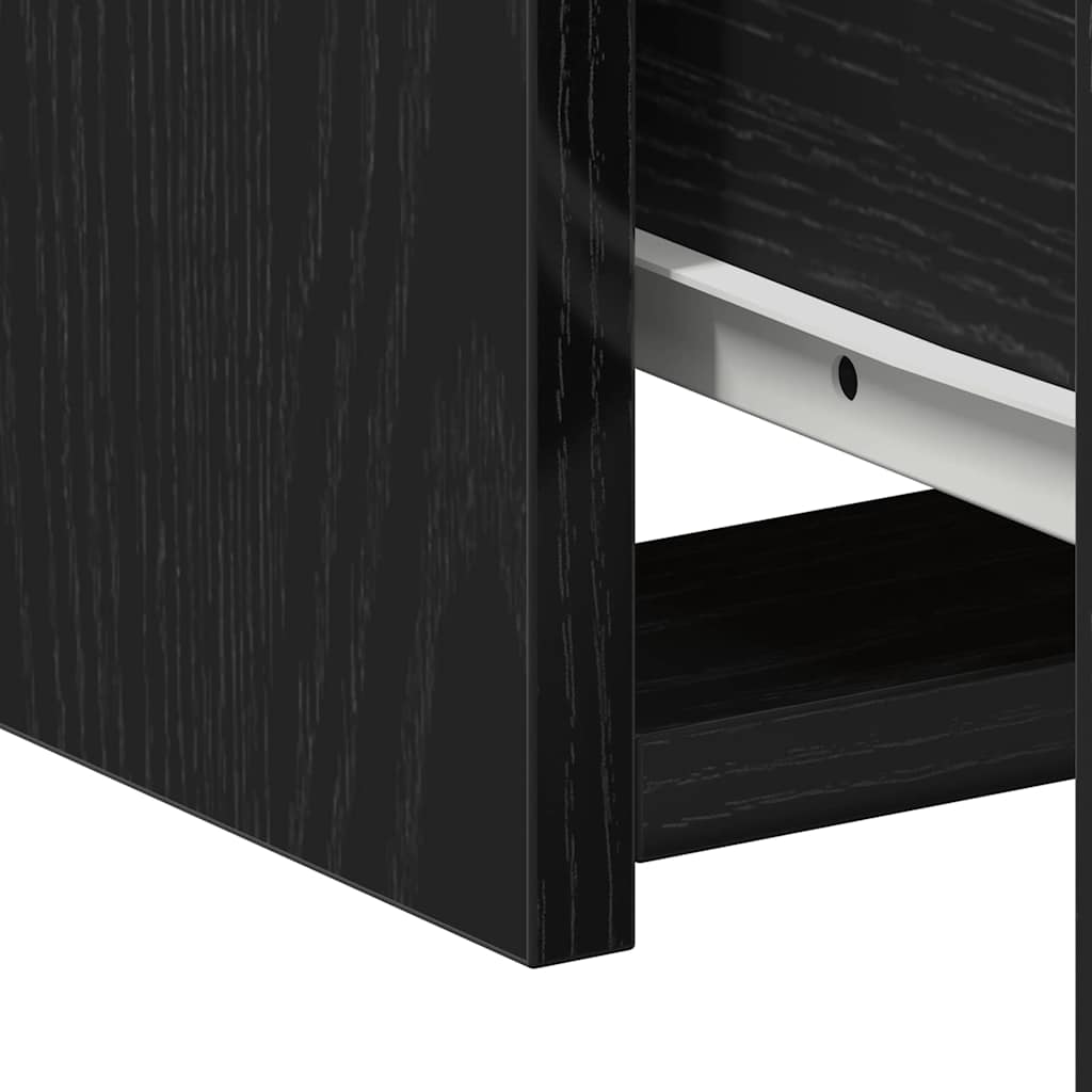 Nachttisch Schwarz Eichen-Optik 50 x 32 x 60 cm Holzwerkstoff