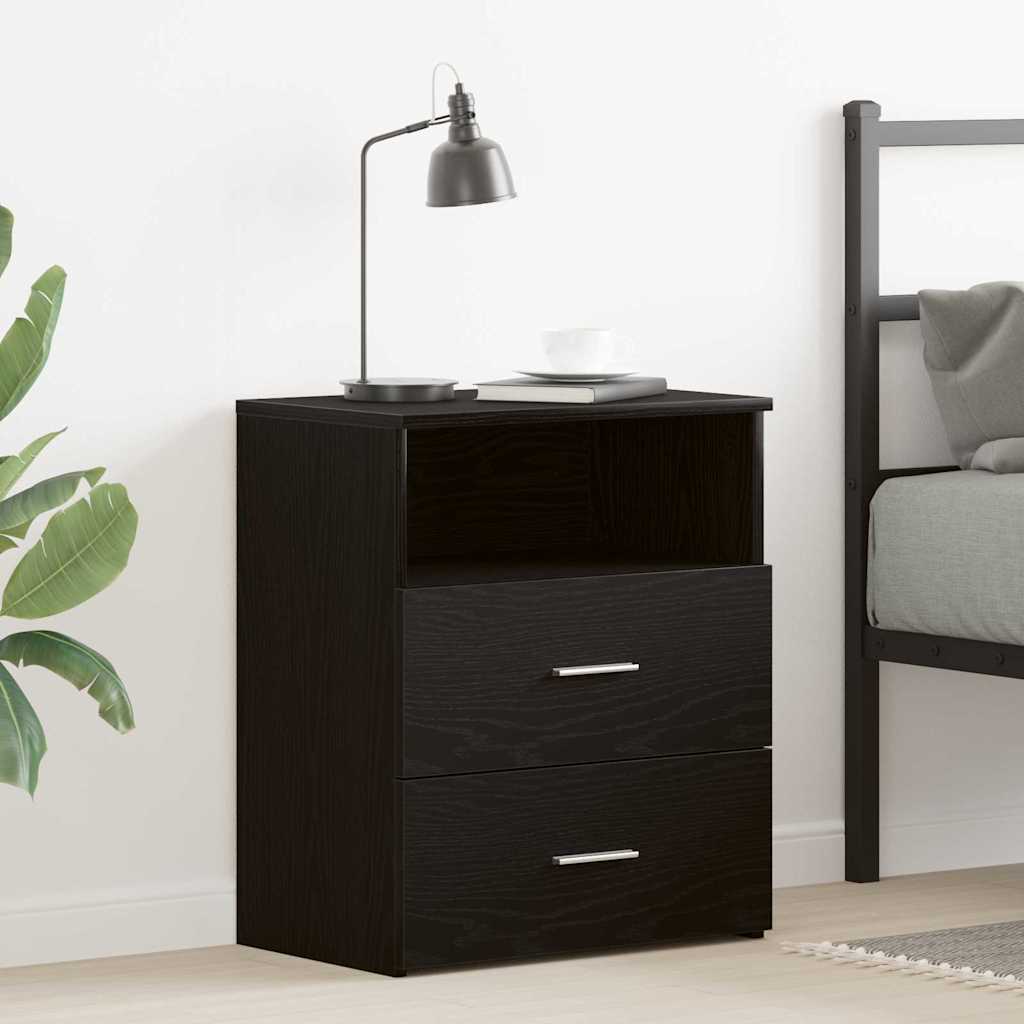 Nachttisch Schwarz Eichen-Optik 50 x 32 x 60 cm Holzwerkstoff