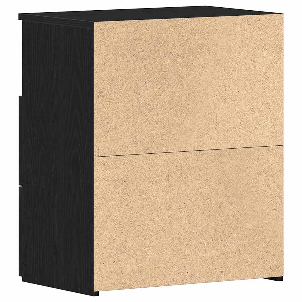 Nachttisch Schwarz Eichen-Optik 50 x 32 x 60 cm Holzwerkstoff