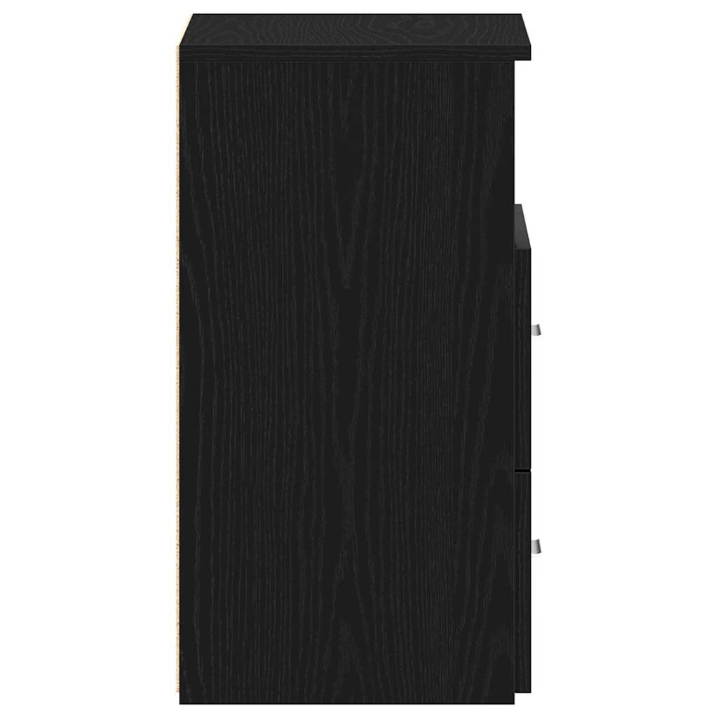 Nachttisch Schwarz Eichen-Optik 50 x 32 x 60 cm Holzwerkstoff