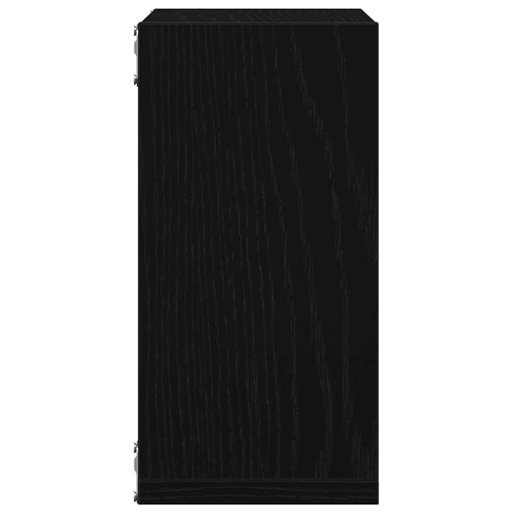 Würfel-Wandregale 4 Stk. Schwarz Eichen-Optik 30x15x30 cm