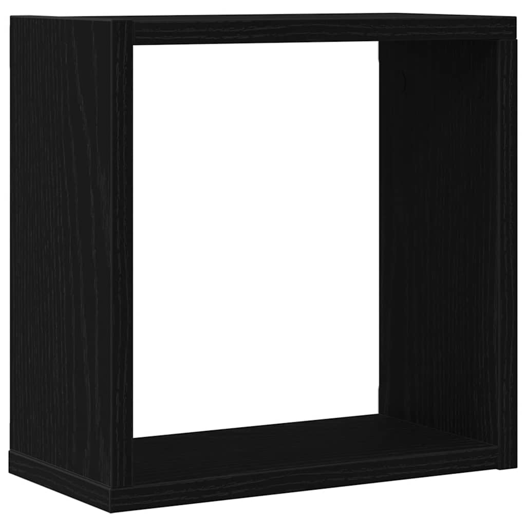 Würfel-Wandregale 6 Stk. Schwarz Eichen-Optik 30x15x30 cm