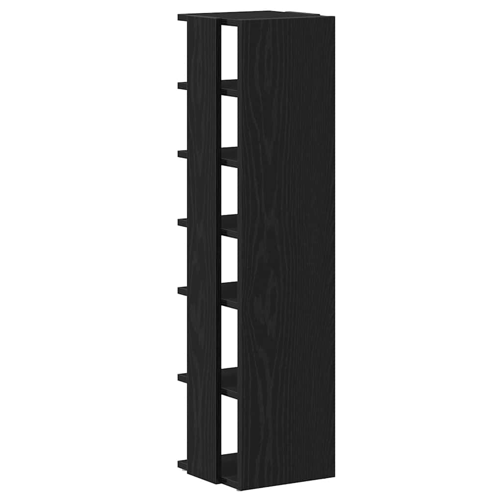 Schuhschrank Schwarz Eichen-Optik 25x27x102 cm Holzwerkstoff