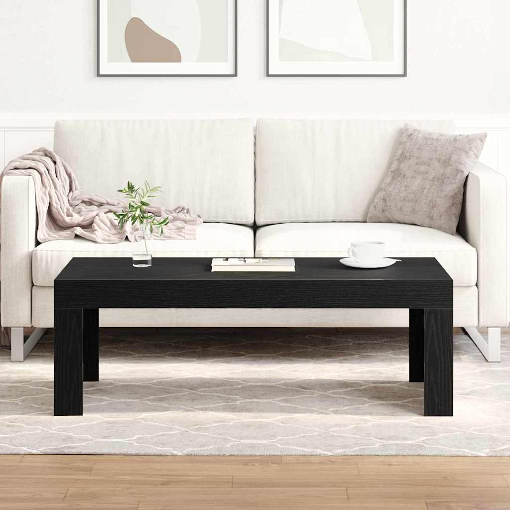 Couchtisch Schwarz Eichen-Optik 102 x 50 x 35 cm Holzwerkstoff