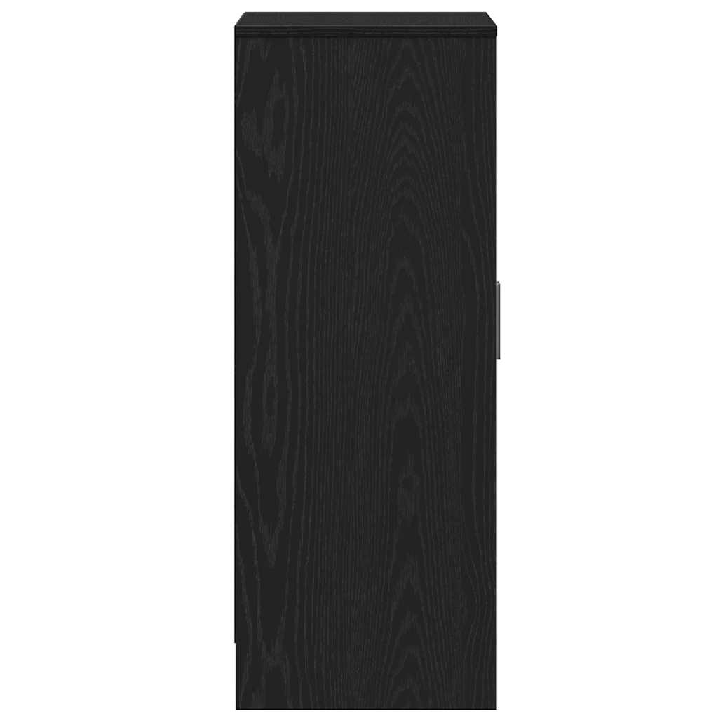 Schuhschrank Schwarz Eichen-Optik 60x35x92 cm Holzwerkstoff