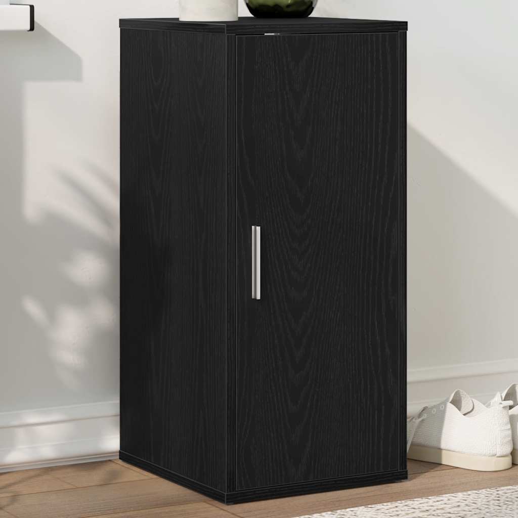 Schuhschrank Schwarz Eichen-Optik 32x35x70 cm Holzwerkstoff