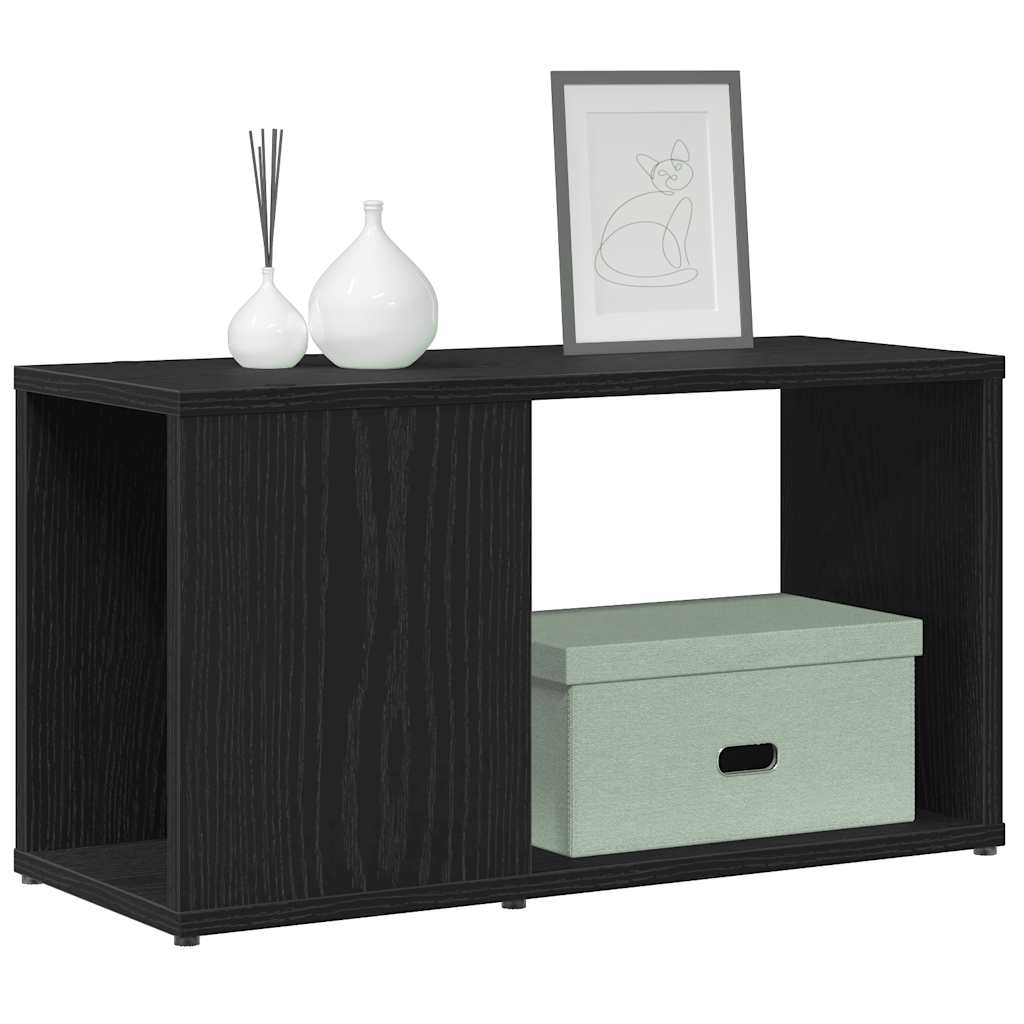 TV-Schrank Schwarz Eichen-Optik 60x24x32 cm Holzwerkstoff
