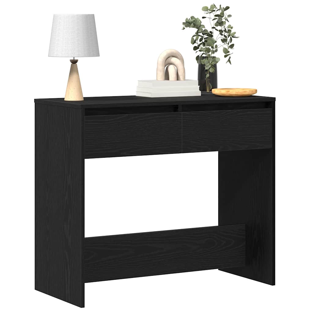 Konsolentisch Schwarz Eichen-Optik 89x41x76,5 cm Holzwerkstoff
