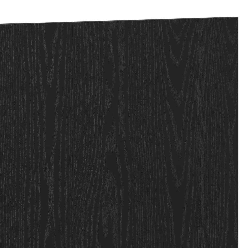Bettkopfteil Schwarz Eichen-Optik 160 x 1,5 x 80,5 cm