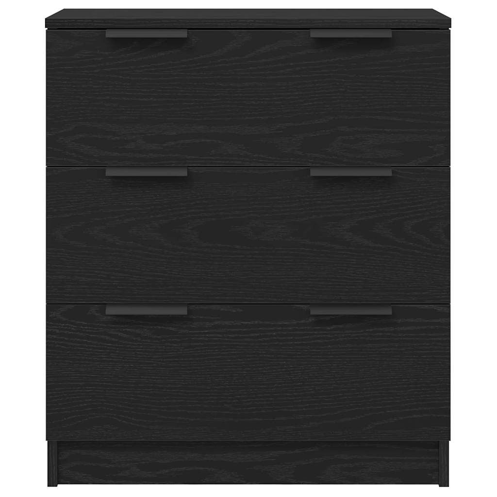 Sideboard Schwarz Eichen-Optik 60 x 30 x 70 cm Holzwerkstoff