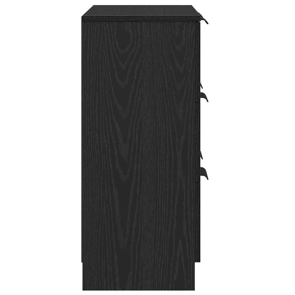Sideboard Schwarz Eichen-Optik 60 x 30 x 70 cm Holzwerkstoff