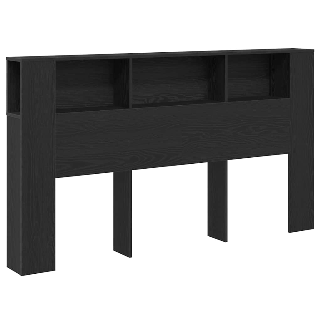 Kopfteil Schrank Schwarz Eichen-Optik 180 x 18,5 x 102,5 cm