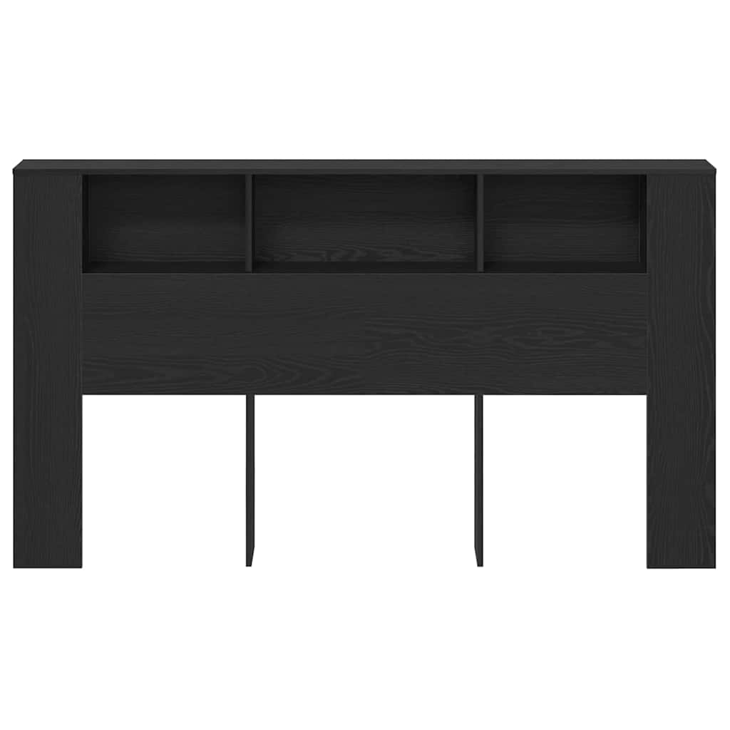 Kopfteil Schrank Schwarz Eichen-Optik 180 x 18,5 x 102,5 cm