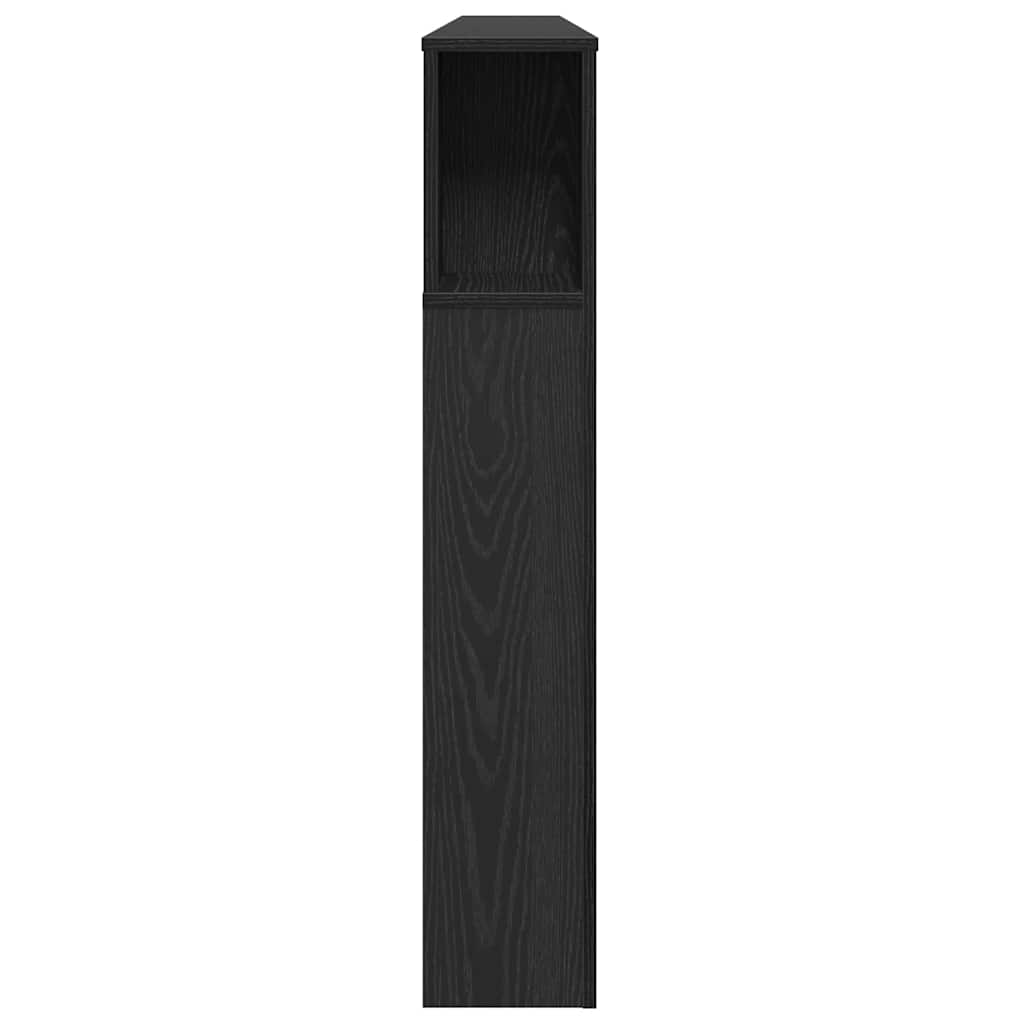 Kopfteil Schrank Schwarz Eichen-Optik 180 x 18,5 x 102,5 cm