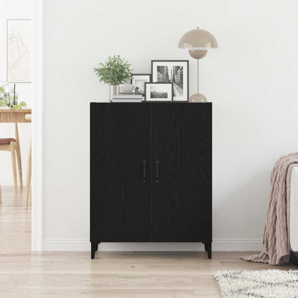 Sideboard Schwarz Eichen-Optik 69,5x34x90 cm Holzwerkstoff