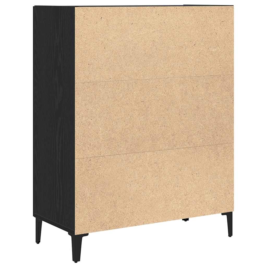 Sideboard Schwarz Eichen-Optik 69,5x34x90 cm Holzwerkstoff