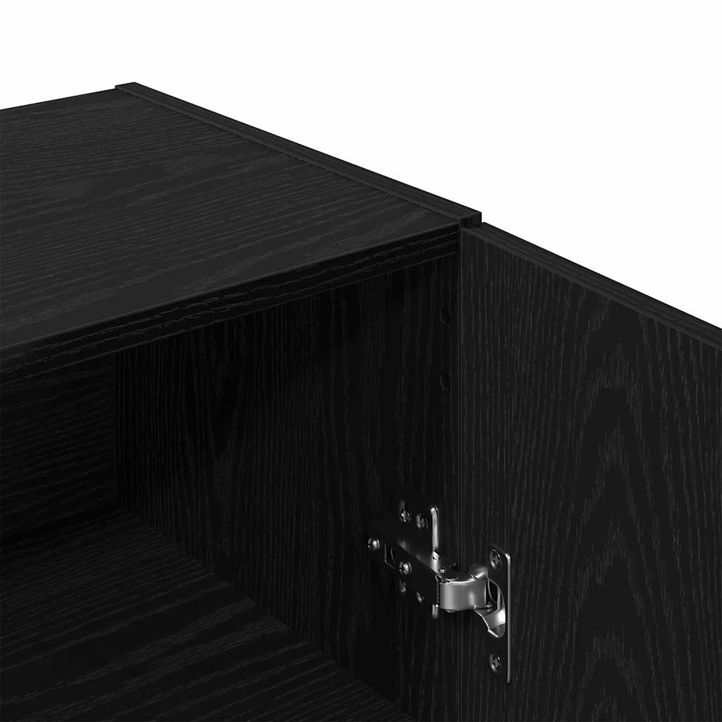 Sideboard Schwarz Eichen-Optik 100x36x60 cm Holzwerkstoff
