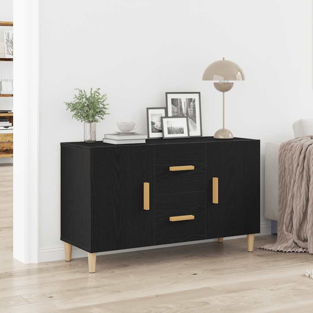 Sideboard Schwarz Eichen-Optik 100x36x60 cm Holzwerkstoff