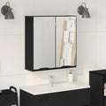 Spiegelschrank mit Regal Schwarz Eichen-Optik 64 x 20 x 67 cm