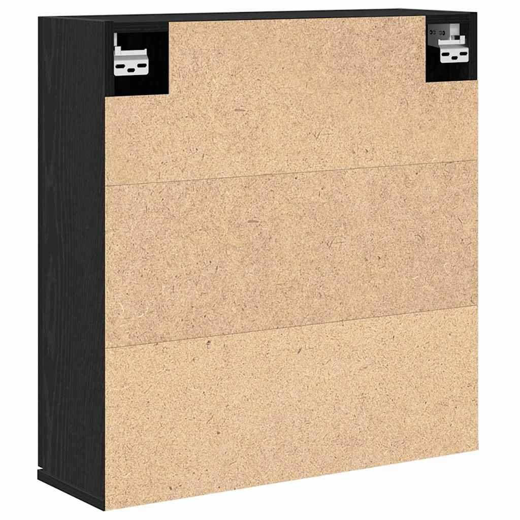 Spiegelschrank mit Regal Schwarz Eichen-Optik 64 x 20 x 67 cm