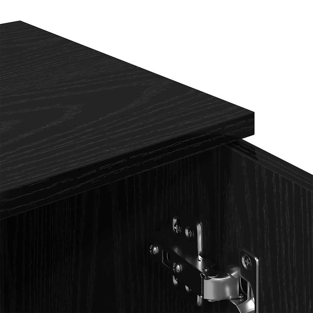 Sideboard Schwarz Eichen-Optik 30 x 30 x 70 cm Holzwerkstoff