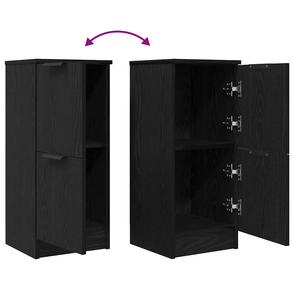 Sideboard Schwarz Eichen-Optik 30 x 30 x 70 cm Holzwerkstoff