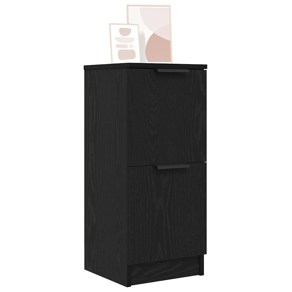 Sideboard Schwarz Eichen-Optik 30 x 30 x 70 cm Holzwerkstoff