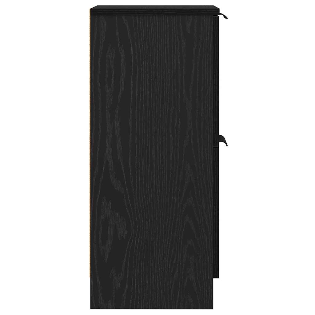 Sideboard Schwarz Eichen-Optik 30 x 30 x 70 cm Holzwerkstoff