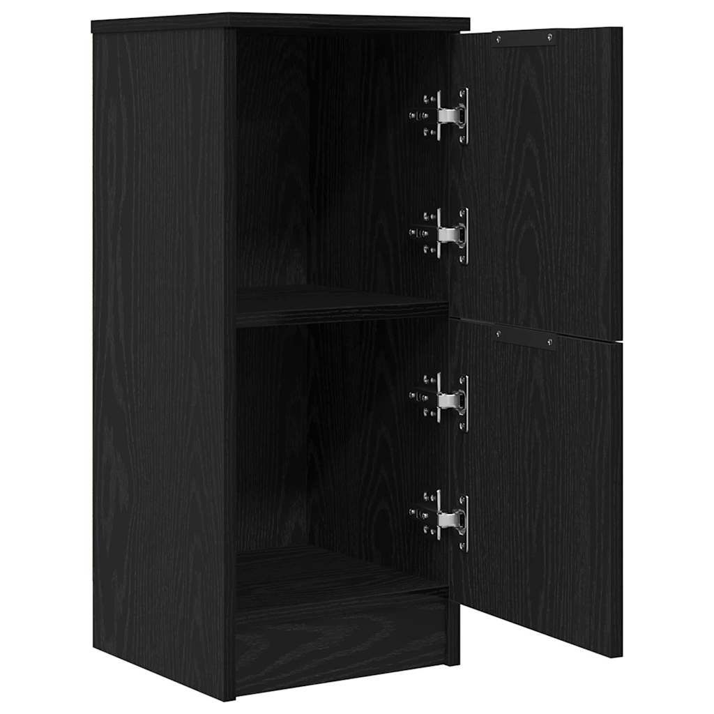 Sideboard 2 pcs Schwarz Eichen-Optik 30 x 30 x 70 cm