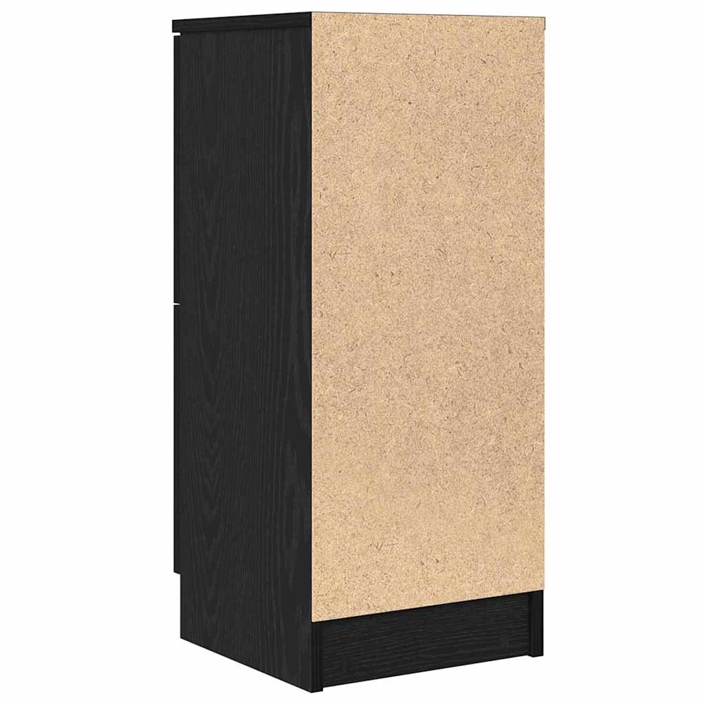 Sideboard 2 pcs Schwarz Eichen-Optik 30 x 30 x 70 cm