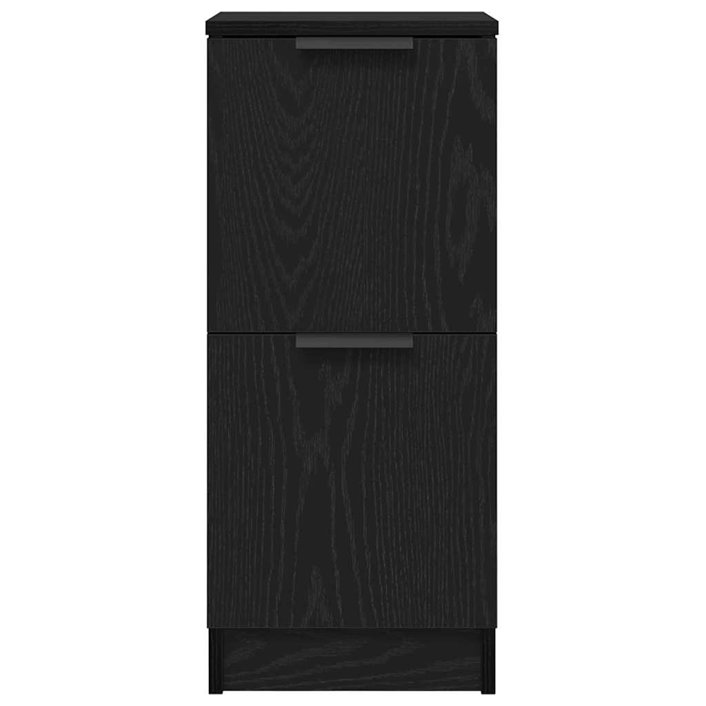 Sideboard 2 pcs Schwarz Eichen-Optik 30 x 30 x 70 cm