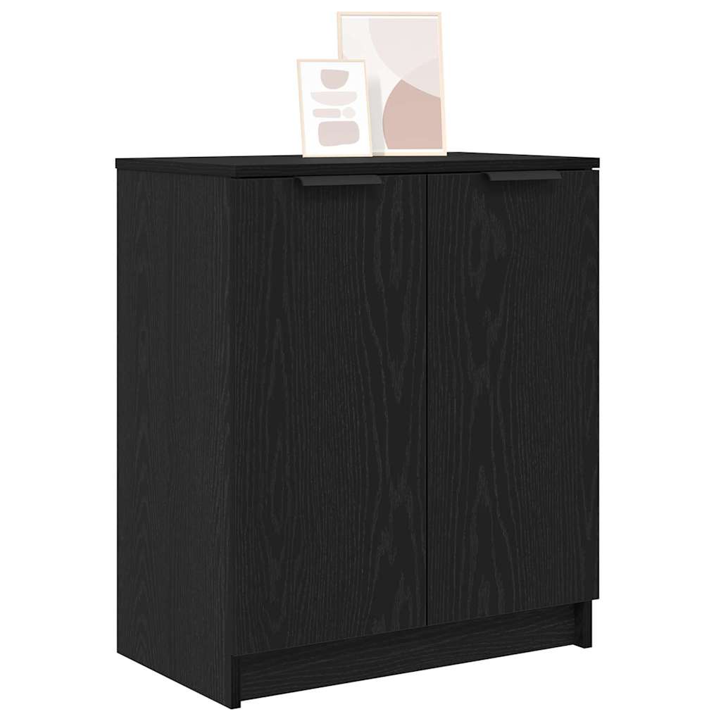 Schuhschrank Schwarz Eichen-Optik 59 x 35 x 70 cm Holzwerkstoff