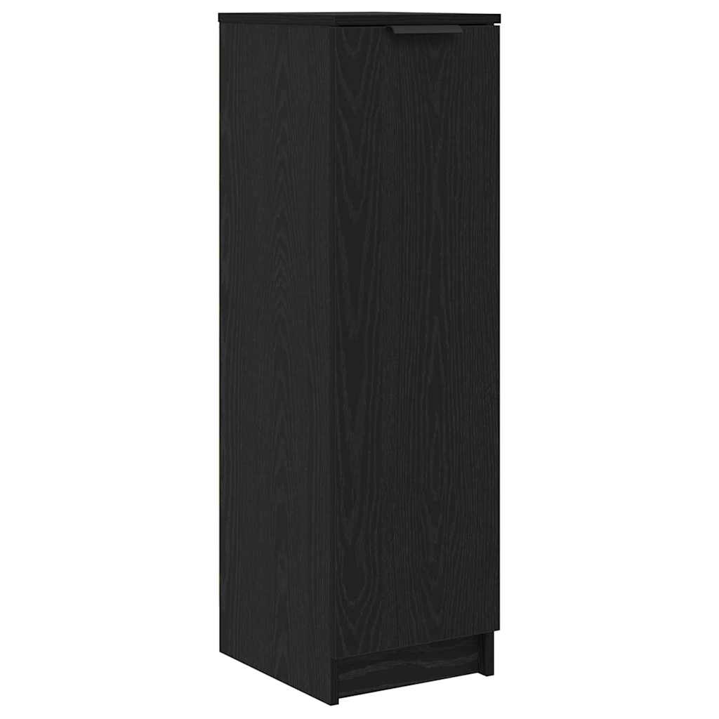 Schuhschrank mit Regal Schwarz Eichen-Optik 29,5 x 35 x 101 cm