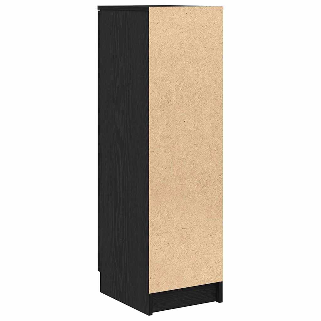 Schuhschrank mit Regal Schwarz Eichen-Optik 29,5 x 35 x 101 cm