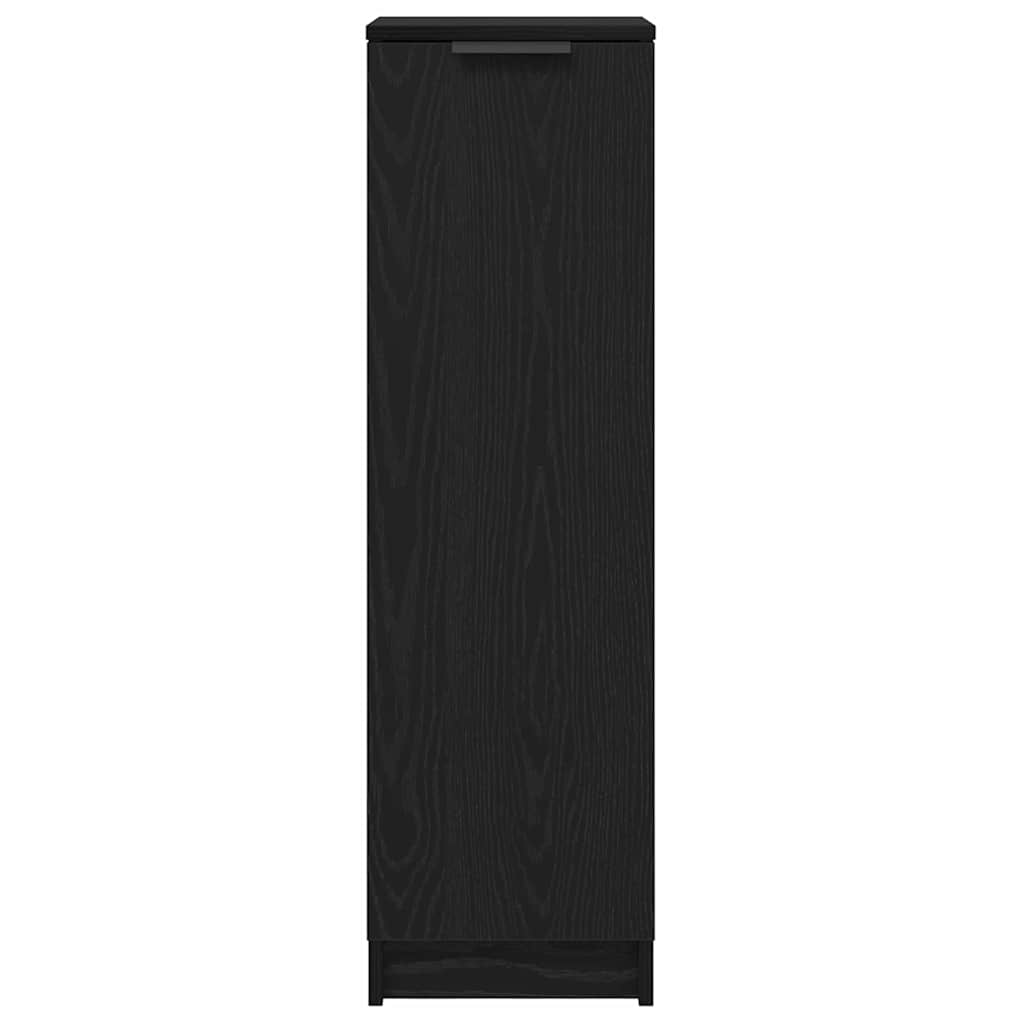 Schuhschrank mit Regal Schwarz Eichen-Optik 29,5 x 35 x 101 cm