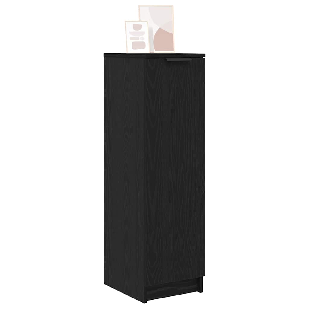 Schuhschrank mit Regal Schwarz Eichen-Optik 29,5 x 35 x 101 cm