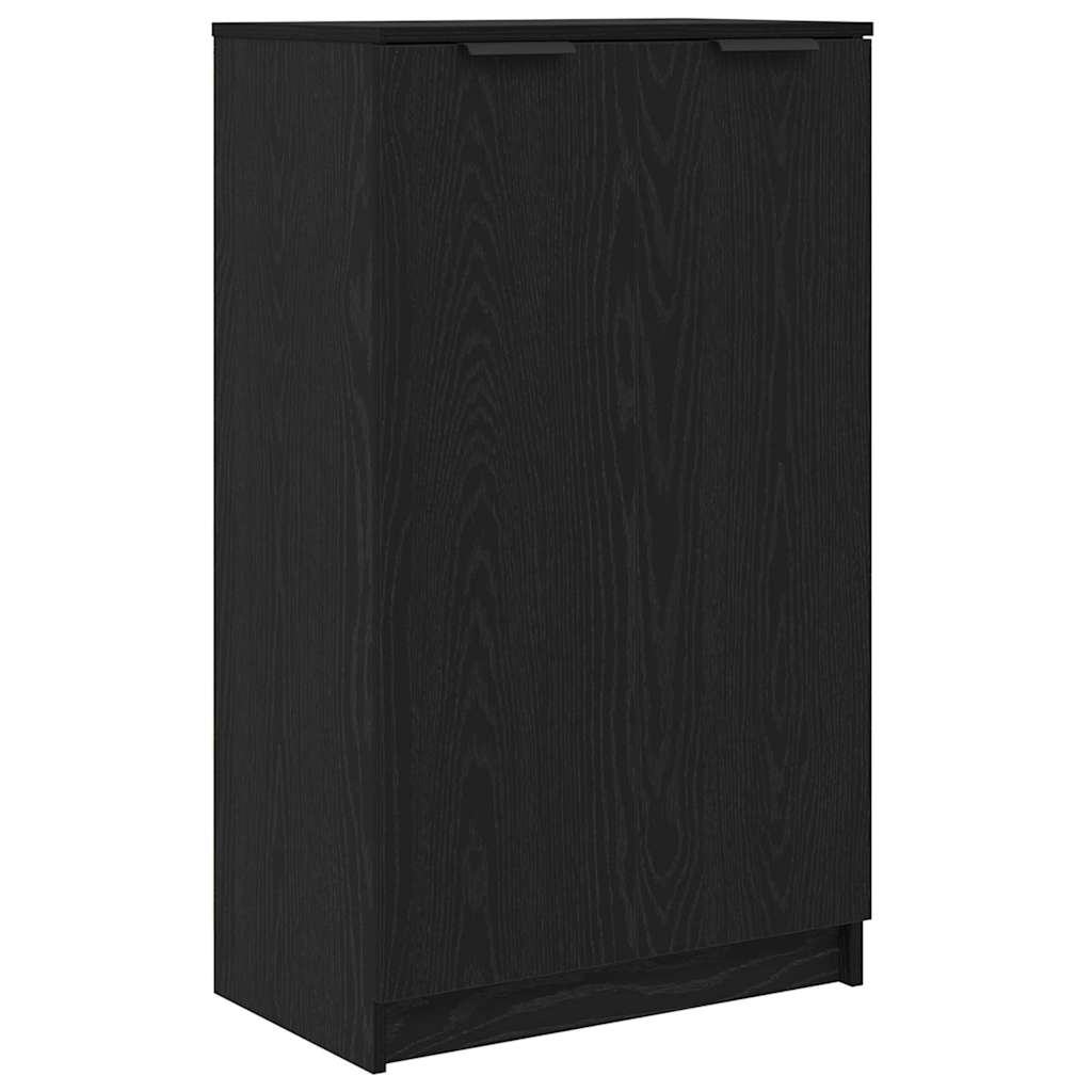 Schuhschrank mit Regal Schwarz Eichen-Optik 59 x 35 x 100 cm