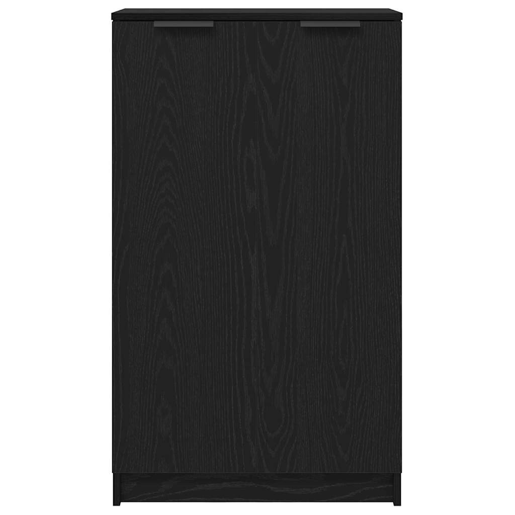 Schuhschrank mit Regal Schwarz Eichen-Optik 59 x 35 x 100 cm