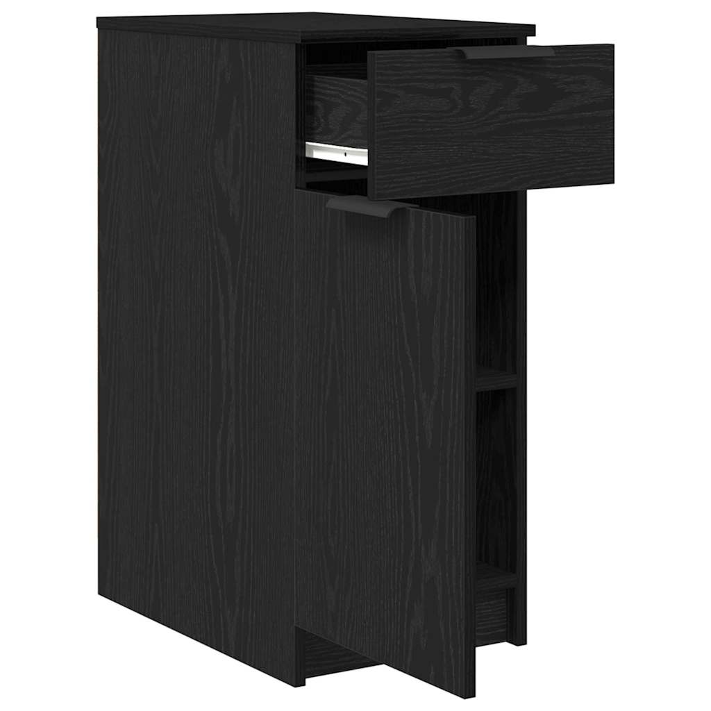 Büroschrank Schwarz Eichen-Optik 33 x 50 x 75 cm Holzwerkstoff