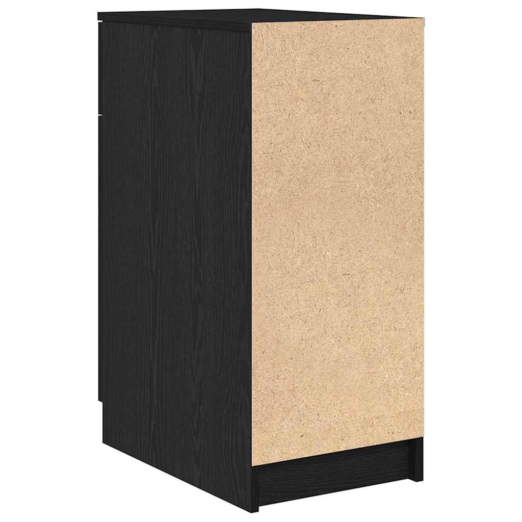 Büroschrank Schwarz Eichen-Optik 33 x 50 x 75 cm Holzwerkstoff