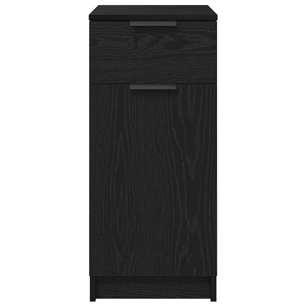 Büroschrank Schwarz Eichen-Optik 33 x 50 x 75 cm Holzwerkstoff