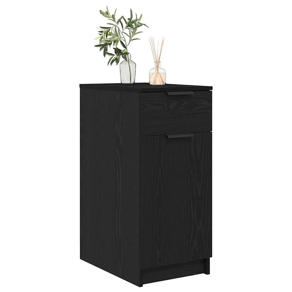 Büroschrank Schwarz Eichen-Optik 33 x 50 x 75 cm Holzwerkstoff