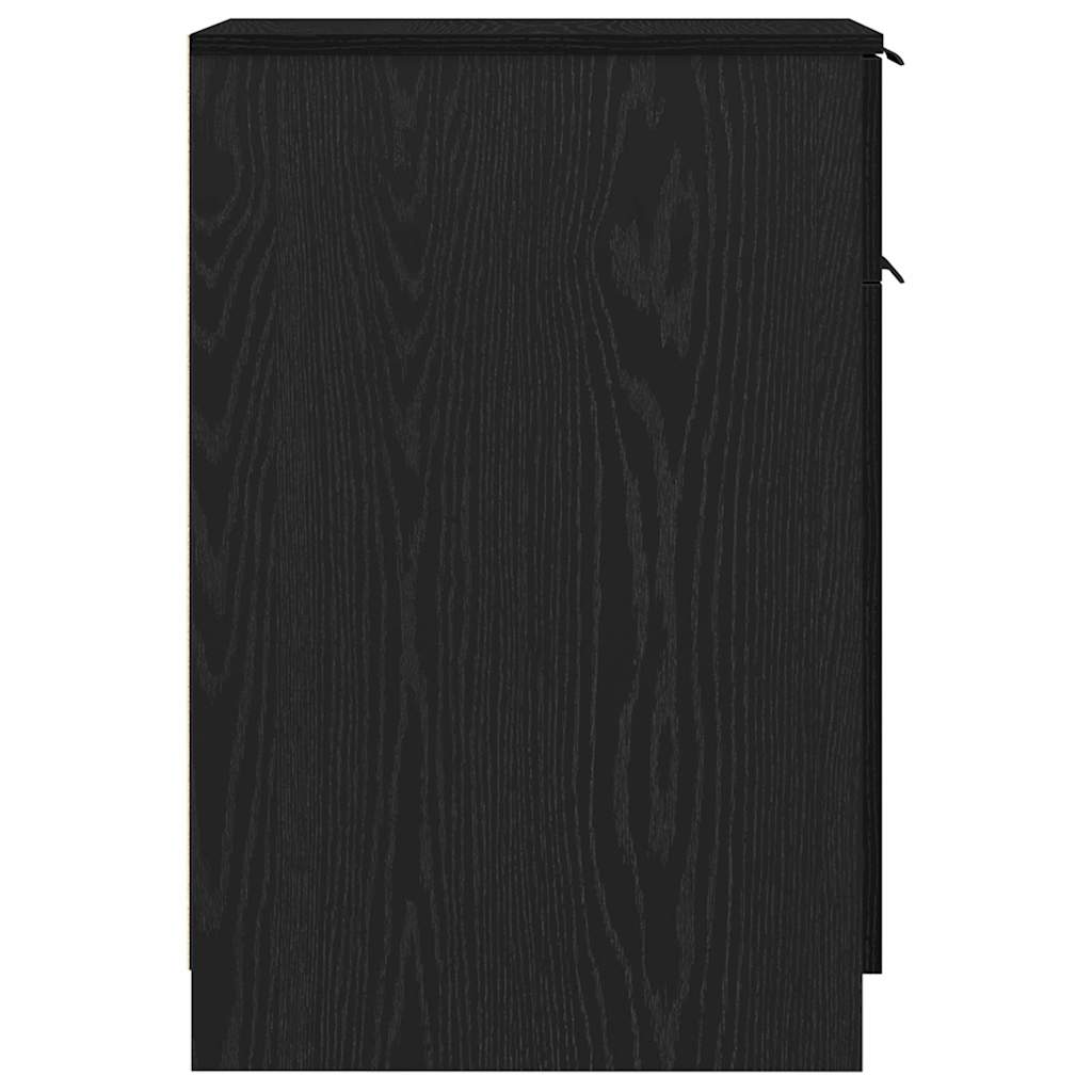 Büroschrank Schwarz Eichen-Optik 33 x 50 x 75 cm Holzwerkstoff