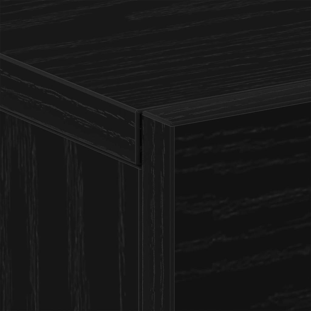 Wandmontiertes Nachttischchen Wandmontiert Schwarz Eichen-Optik