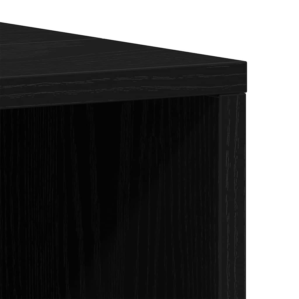 Spülbeckenschrank Eiche Schwarz 80x33x60 cm Holzwerkstoff