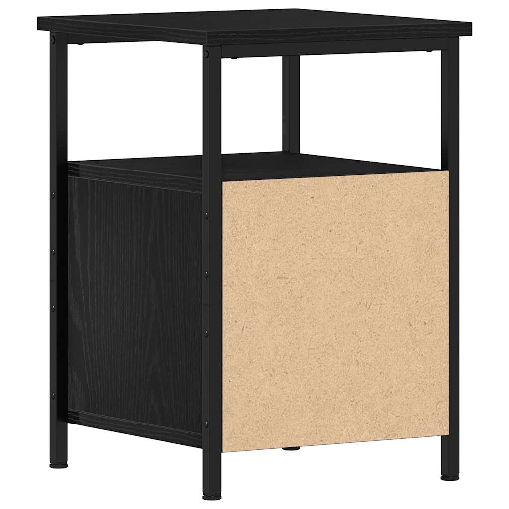 Nachttisch Schwarz Eichen-Optik 34x35,5x50 cm Holzwerkstoff