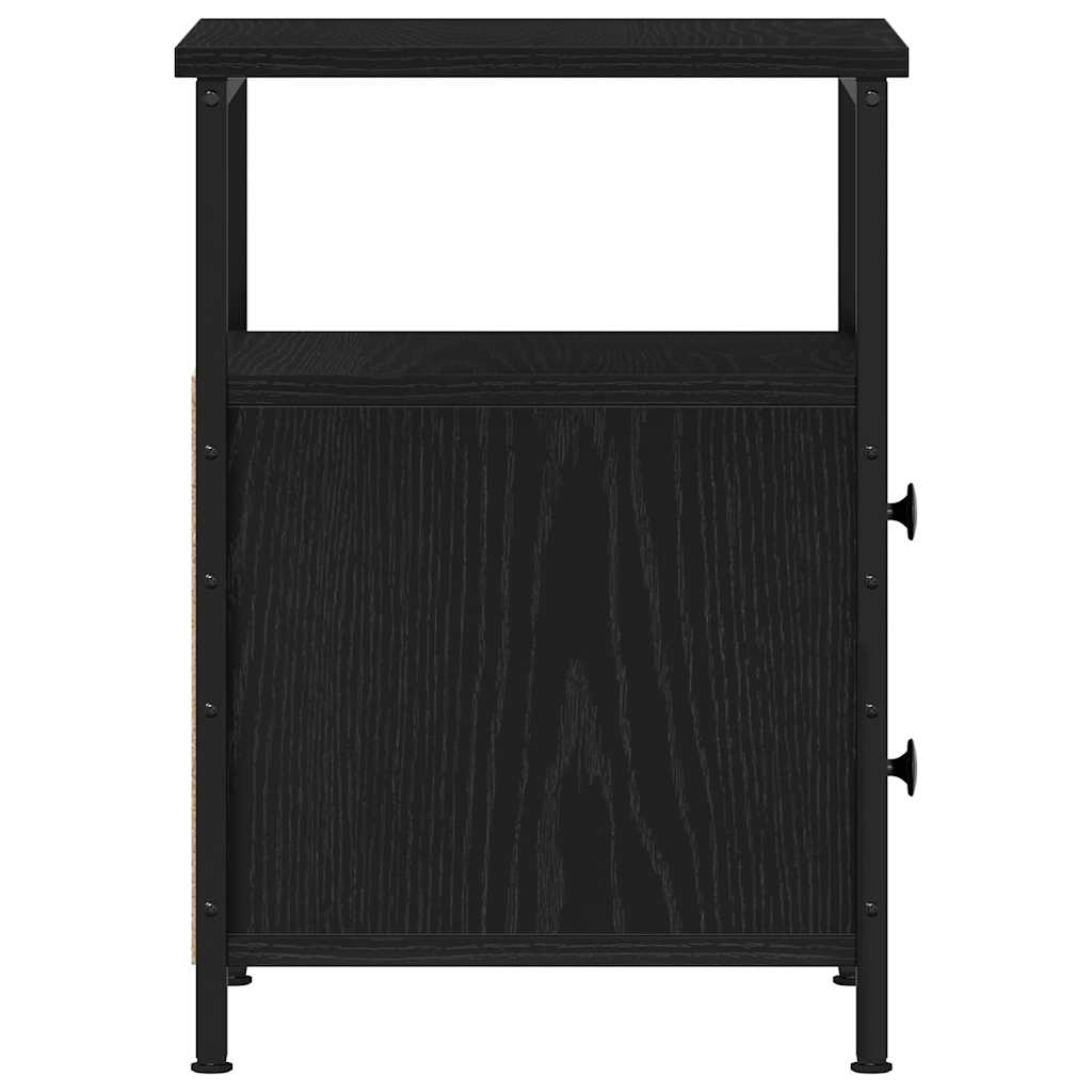 Nachttische 2 Stk. Schwarze Eiche 34x35,5x50 cm Holzwerkstoff