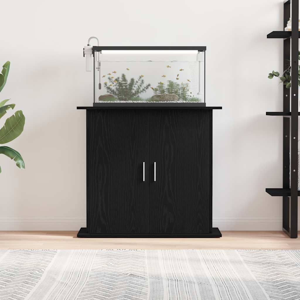 Aquariumständer Schwarze Eiche 81 x 36 x 73 cm Holzwerkstoff