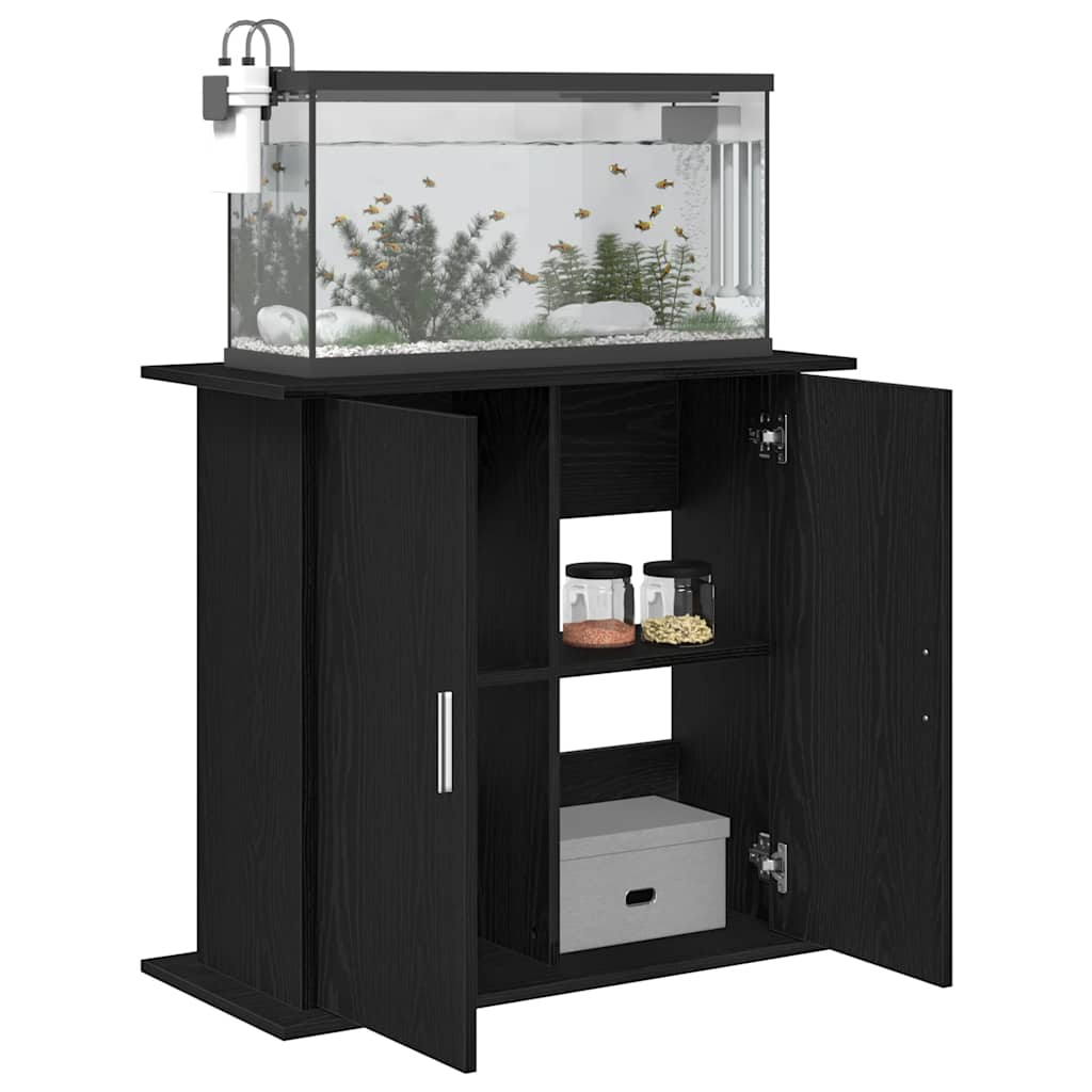 Aquariumständer Schwarze Eiche 81 x 36 x 73 cm Holzwerkstoff